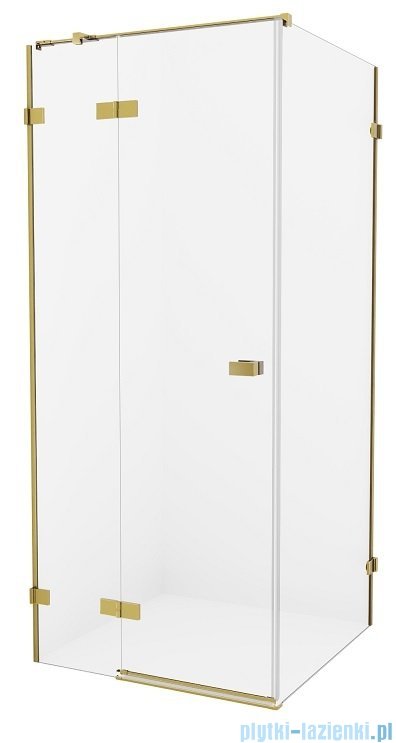 New Trendy Avexa Gold kabina prostokątna 90x80x200 cm przejrzyste lewa EXK-1742