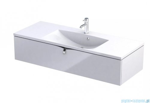 Oristo Siena szafka podumywalkowa wisząca 120x25x45cm biały połysk OR45-SD1S-120-1