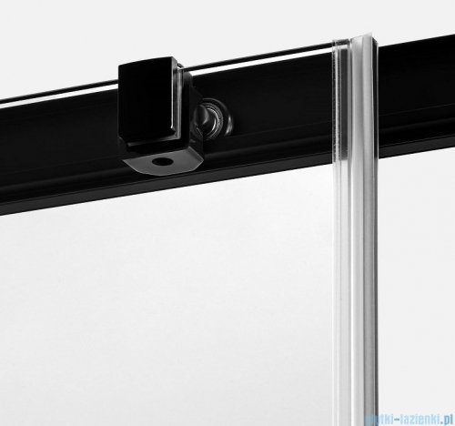 New Trendy Prime Black drzwi wnękowe pojedyncze 130x200 cm lewe przejrzyste D-0322A
