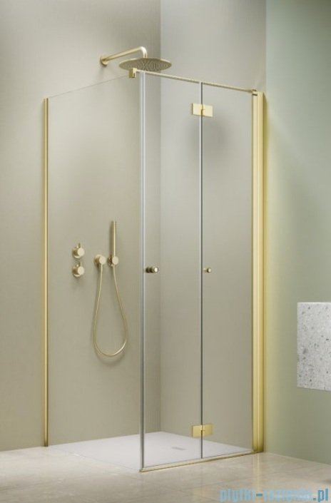 Radaway Nes 6 Kdj B Brushed Light Gold kabina 80x80cm prawa szczotkowane jasne złoto 10025080-98-01R/10039080-01-01