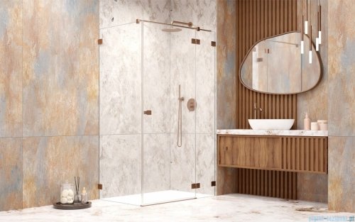 Radaway Essenza Pro Brushed Copper Kdj kabina 100x110cm prawa szczotkowana miedź 10097100-93-01R/10098110-01-01