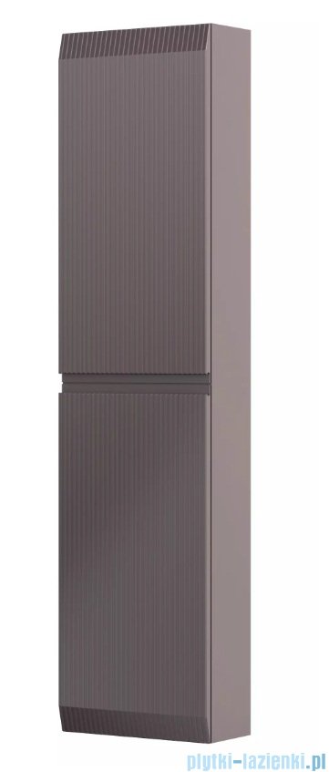 Oristo Brylant szafka boczna wysoka ryflowana 40x160x17cm mokka mat OR36-SB2D-40-21R