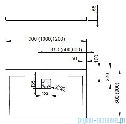 Radaway Espera KDD Kabina prysznicowa 80x120 szkło przejrzyste + brodzik Argos D + syfon 380150-01L/380153-01R/4AD812-01
