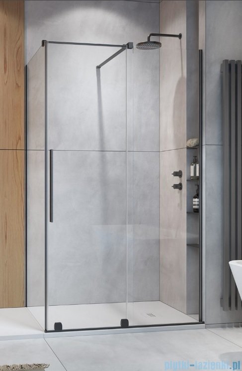 Radaway Furo Kdj Brushed GunMetal kabina 110x100cm prawa szczotkowany grafit 10104572-92-01R/10110530-01-01/10113100-01-01