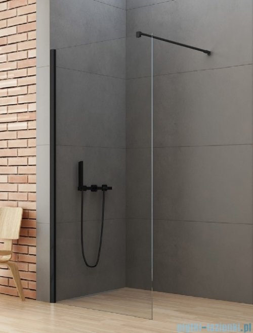 New Trendy New Soleo Black 70x195 cm kabina Walk-In czarny mat/szkło przejrzyste K-0767-WP