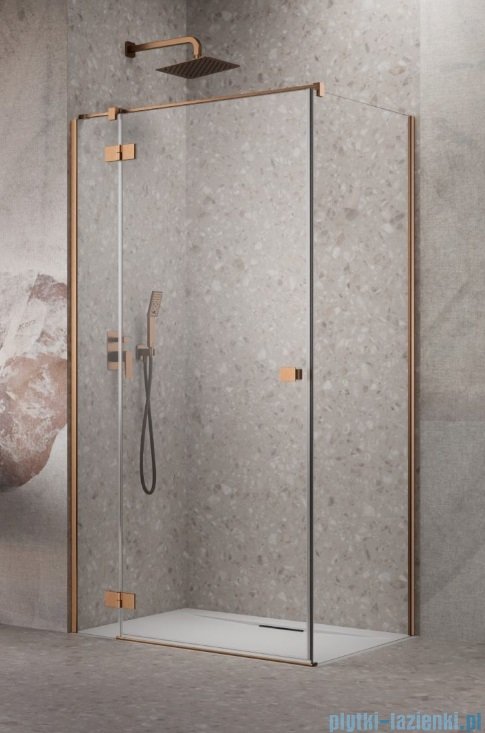 Radaway Essenza 8 Brushed Copper Kdj kabina 80x75cm lewa szczotkowana miedź 10480512-01-01L/10470237-93-01L/10113075-01-01