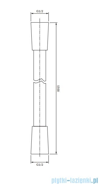 Omnires wąż prysznicowy bezskrętny 150cm złoty 028GL