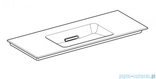 Geberit One CleanDrain Umywalka prostokątna 119x48cm KeraTect 505.016.00.1