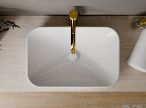 Besco Verga Cera-Line White umywalka nablatowa biała 51,5 cm biały połysk UNC-52-VEB