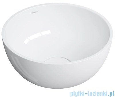 Omnires Shell M+ umywalka nablatowa Ø35 cm biały połysk SHELL350UNBP