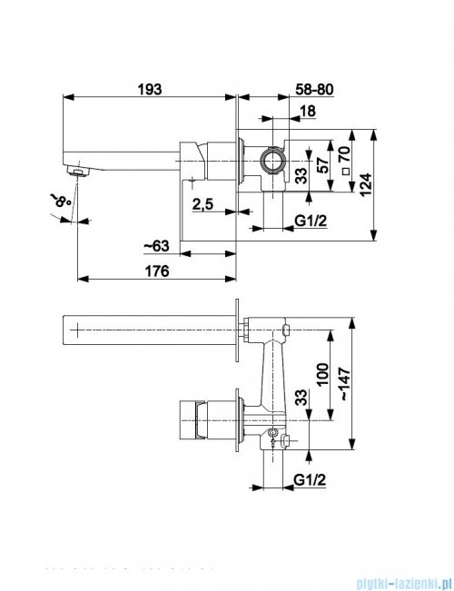 KFA LOGON BLACK bateria umywalkowa podtynkowa czarny 5139-810-81