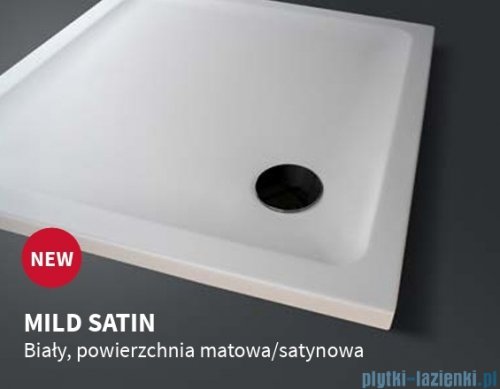 New Trendy Mild Satin Brodzik akrylowy półokrągły 90x90x4,5 cm biały mat B-0643