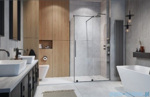 Radaway Furo Kdj Brushed GunMetal kabina 140x90cm prawa szczotkowany grafit 10104722-92-01R/10110680-01-01/10113090-01-01