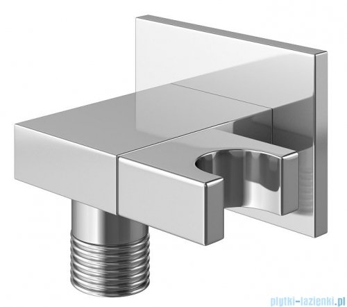 Kohlman Excelent zestaw prysznicowy z baterią termostatyczną oraz deszczownicą kwadratową 30x30 cm chrom QW432HQ30