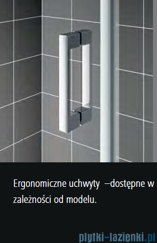 Kermi Cada XS drzwi wahadłowe 1-skrzydłowe z ścianką boczną prawe 110 cm CK1GR11020VPK