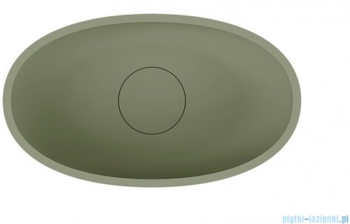 Riho Limited Escala owalna umywalka nablatowa 55x32x15 cm MOSS GREEN W030001Z22 