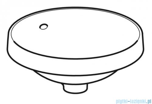 Geberit VariForm Umywalka okrągła wpuszczana w blat 40cm KeraTect 500.700.00.2