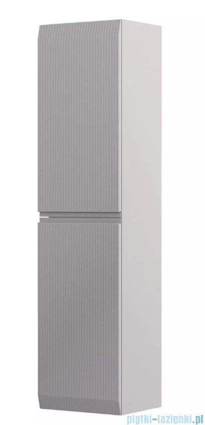 Oristo Brylant szafka boczna wysoka ryflowana 35x160x32cm piaskowy mat OR36-SB2D-35-10R