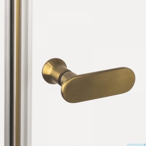New Trendy New Soleo Gold Brushed 80x120x195 cm kabina wspornik prosty złoto szczotkowane/szkło przejrzyste K-4181-WP
