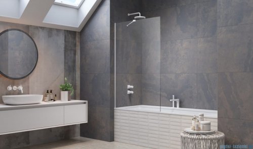 Radaway Modo New White Pnj parawan nawannowy 90cm L/P biały mat/szkło przejrzyste 10006090-04-01