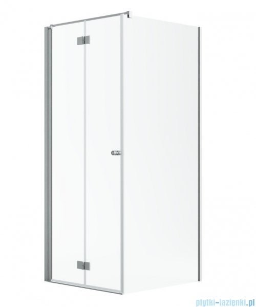Radaway Nes Kdj B Brushed Nickel kabina 80x90cm lewa szczotkowany nikiel 10025080-91-01L/10039090-01-01