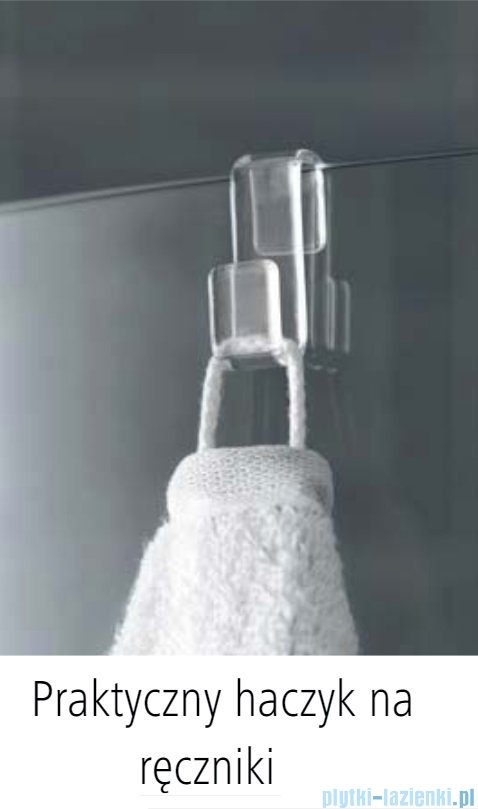 Kermi Pega drzwi wahadłowe 1-skrzydłowe 80 cm prawe przejrzyste PE1KR08020VPK
