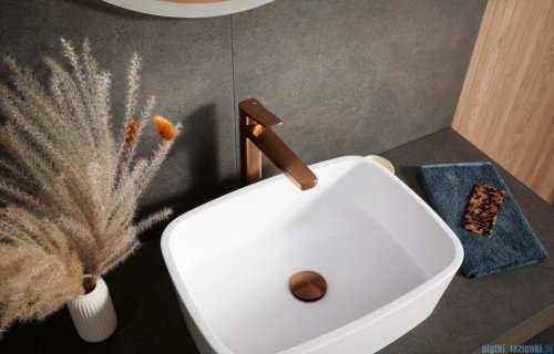 KFA MALAGA ROSE GOLD bateria umywalkowa nablatowa różowe złoto szczotkowane 4522-712-34