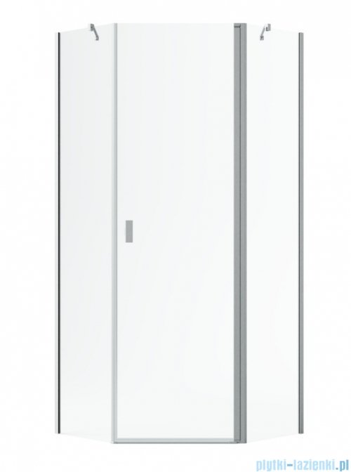 Radaway Nes Brushed Nickel Ptj kabina pięciokątna 80x80cm prawa szczotkowany nikiel 10052000-91-01R/10052500-91-01