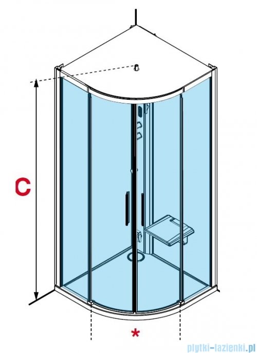 Novellini Glax 1 2.0 kabina standard 100x100 biała G21R109MFL-1UU