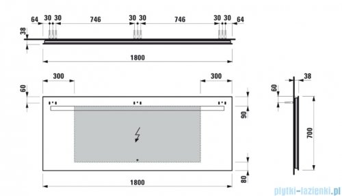 Luafen LEELO lustro LED 180x70 cm H4477029501441