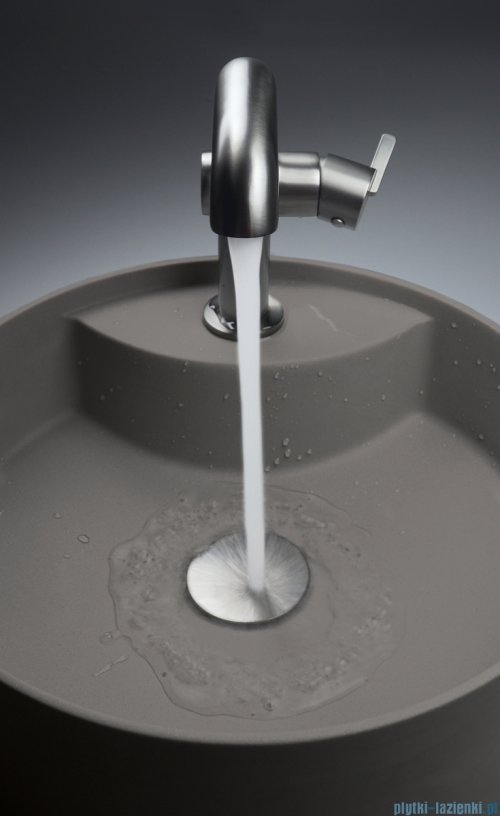 Deante SILIA Umywalka granitowa nablatowa z miejscem na baterię Ø36 antracyt metalik CQS_TU4B