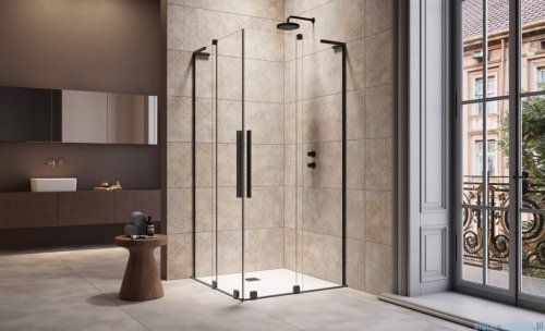 Radaway Furo SL Black KDD kabina 100x110cm czarny mat/szkło przejrzyste 10305100-54-01L/10305110-54-01R