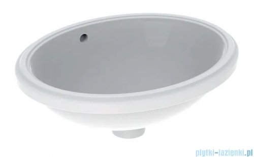 Geberit VariForm Umywalka owalna z przelewem 49,5x42cm KeraTect 500.748.00.2