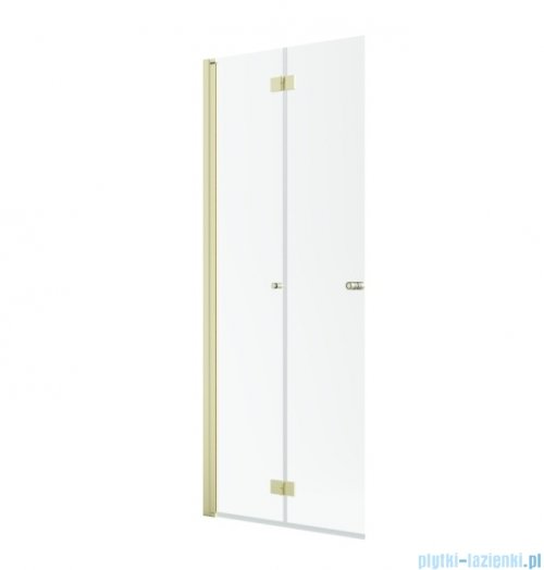 Radaway Nes 6 KDD B Brushed Light Gold kabina walk-in 90cm lewa szczotkowane jasne złoto szkło przejrzyste 10024090-98-01L