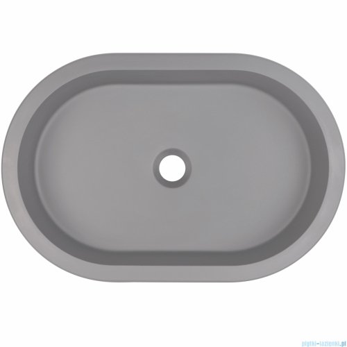 Deante SILIA Umywalka granitowa podblatowa/wpuszczana 58,8x39 cm szary metalik CQS_SU6U