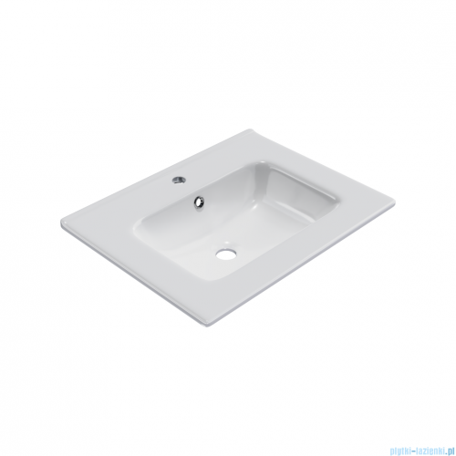 Excellent Tuto 2.0 szafka wisząca z umywalką PIK 60x50x46,5 cm front gładki niski czarny MLEX.2172.K.60.0165.BKBK