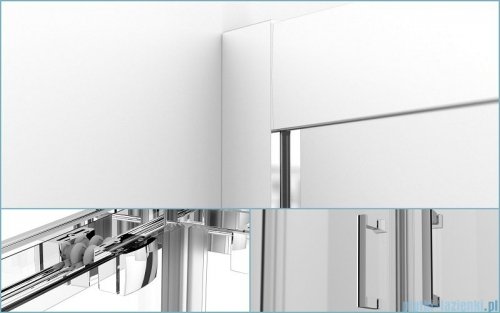Besco Modern kabina kwadratowa 80x80x185cm przejrzyste MK-80-185-C