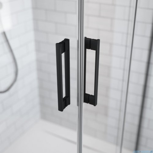 Radaway Idea Black Pdd kabina 100x90cm szkło czarny mat/szkło przejrzyste 387139-01-01/387157-54-01