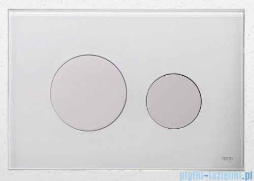 Tece Przycisk spłukujący ze szkła do WC Teceloop szkło białe przyciski białe 9.240.650