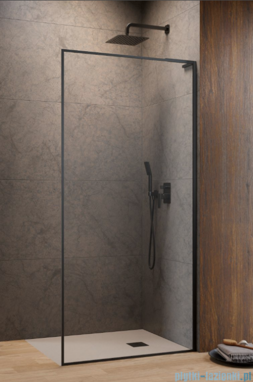Radaway Modo F SL Brushed Gunmetal II kabina Walk-in 115x201,6cm prawa Szczotkowany Grafit szkło przejrzyste 10419115-92-01R