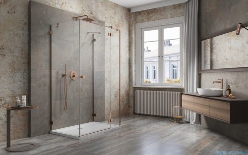Radaway Essenza Pro Brushed Copper Kdj+S kabina 70x100x70cm prawa szczotkowana miedź 10097310-93-01R/10098070-01-01/10098070-01-01