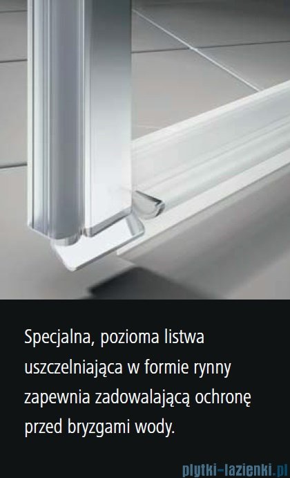 Kermi Osia Kabina prysznicowa wejście narożne, lewa, szkło przezroczyste 90x90 cm OSESL09020VPK/OSESR09020VPK