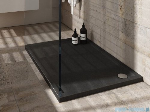 Schedpol Caspar New brodzik prostokątny + syfon 120x90cm Black Stone 3.2347/C/ST