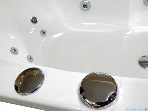 Riho Lusso 200x90cm wanna prostokątna z hydromasażem Pneumatic lewa + nogi + syfon BA60-PNE-L