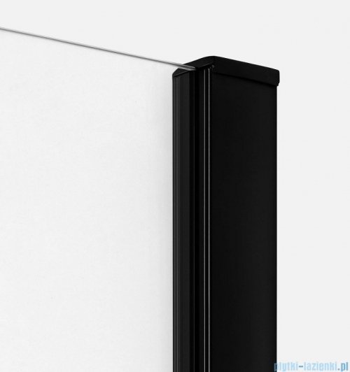 New Trendy Prime Black drzwi wnękowe podwójne 150x200 cm przejrzyste D-0342A