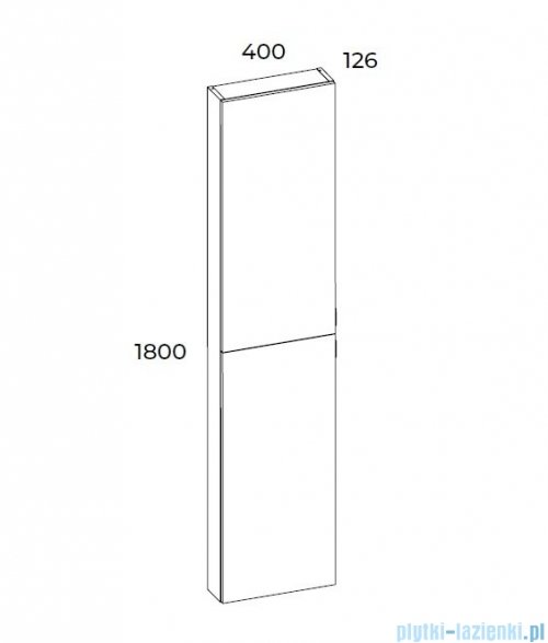 Elita For All słupek wiszący 40x180x12cm Anthracite mat 168330