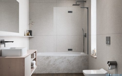 Radaway Essenza 8 SL Brushed GunMetal PND II parawan nawannowy 130cm prawy szczotkowany grafit/przejrzyste 10500130-92-01R