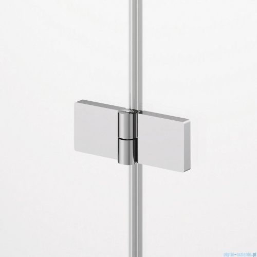 Ronal ANNEA AN13 Drzwi jednoczęściowe ze ścianką stałą w linii 75x200cm lewe srebrny połysk AN13G075007