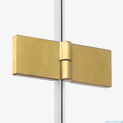 New Trendy Nesta Gold Brushed kabina 90x100x200 cm prawa wspornik równoległy złoto szczotkowane/szkło przejrzyste K-4439