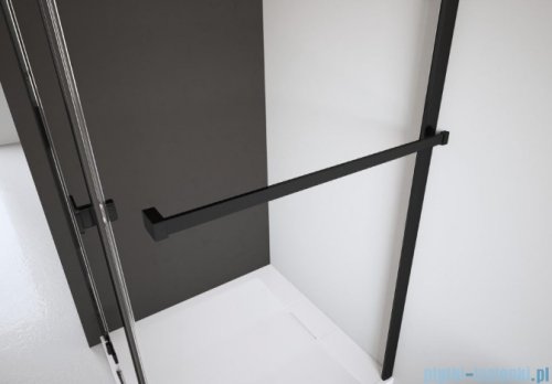 Radaway Essenza 8 Black Ptj kabina pięciokątna 90x90cm lewa czarny mat/szkło przejrzyste 10490000-54-01L/10490200-01-01